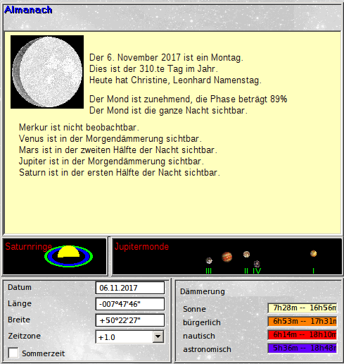 Übersicht November 2017